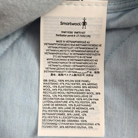 NWT Smartwool Smartloft Women's Quilted Pull On Skirt Winter Sky Blue Pockets XS - Picture 10 of 16